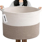 Cesta de manta tejida grande