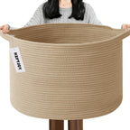 Cesta de manta tejida grande