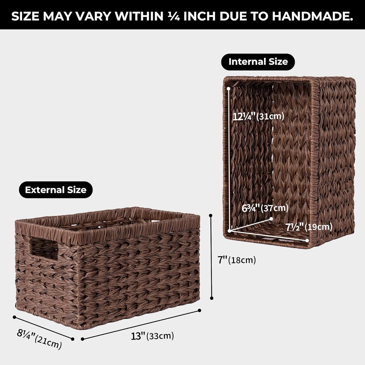 Wicker Storage Baskets for Shelves