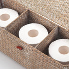 Whitewashed Seagrass Toilet Tank Basket with Lid