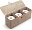 Whitewashed Seagrass Toilet Tank Basket with Lid