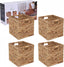 Foldable Water Hyacinth Storage Cubes - Set of 4