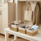 Lined Paper Rope Counter Baskets - Set of 3