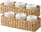 Water Hyacinth Toilet Tank Baskets - Set of 2