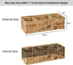 Water Hyacinth Toilet Tank Baskets - Set of 2