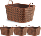Large Handwoven Laundry Baskets - Set of 4