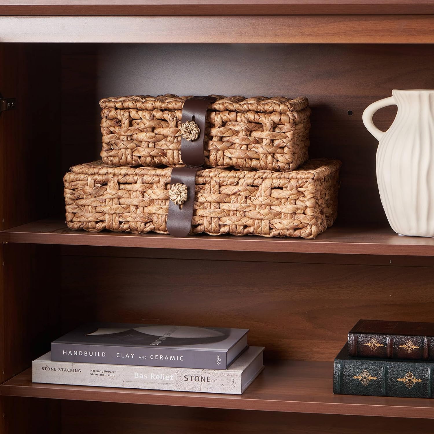 Large Water Hyacinth Decorative Box with Lid