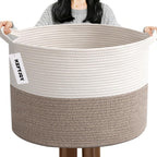Cesta de manta tejida grande