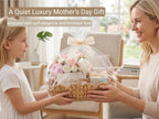 Scalloped Gift Baskets with Wooden Handles - Set of 2