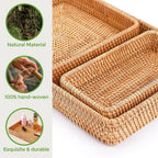 Rattan Serving Trays - Set of 3