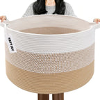 Cesta de manta tejida grande