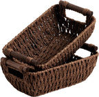 Large Water Hyacinth Storage Baskets - Set of 2