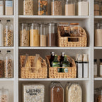 Water Hyacinth Pantry Baskets - Set of 2