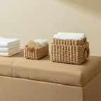 Small Paper Rope Storage Baskets - Set of 3