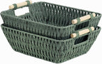 Large Water Hyacinth Storage Baskets - Set of 2