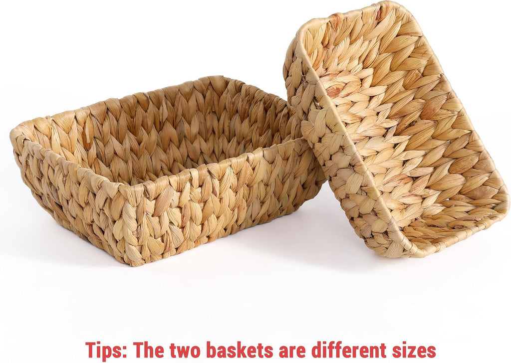 Small Wicker Countertop Baskets - Set of 2