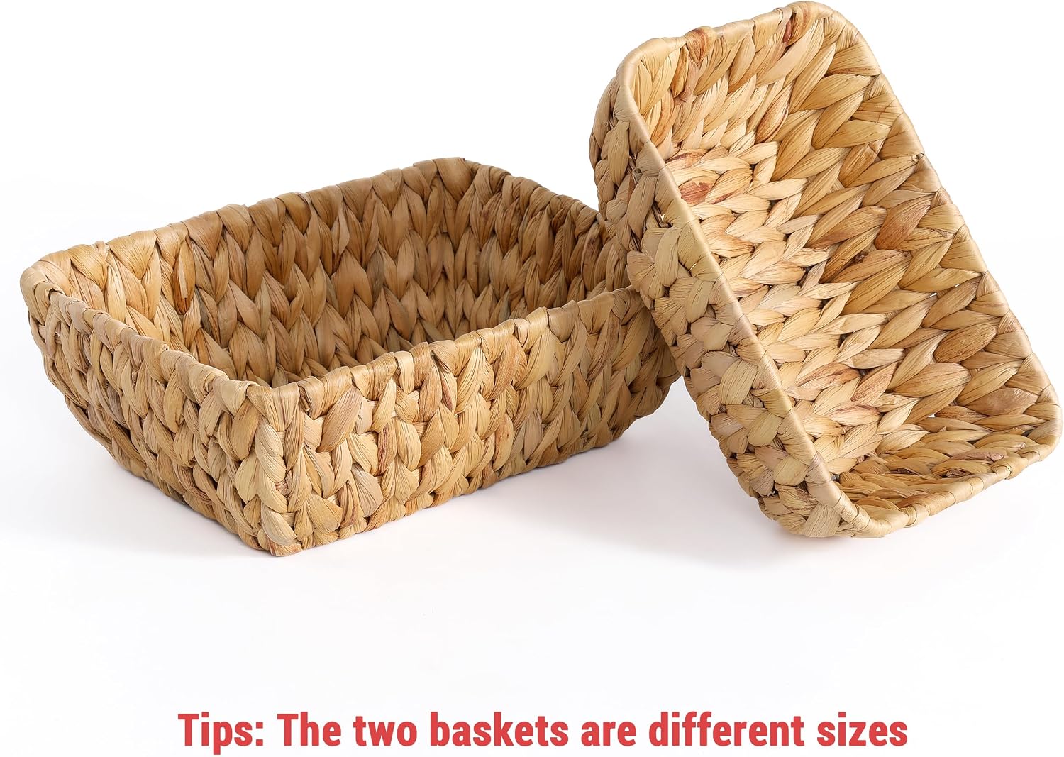 Small Wicker Countertop Baskets - Set of 2
