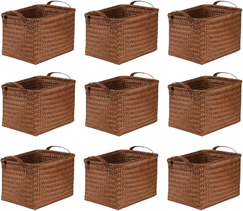Large Handwoven Laundry Baskets - Set of 4