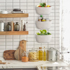 Three-Tier Wall-Mounted Woven Basket