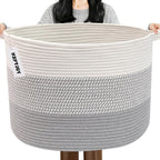 Cesta de manta tejida grande