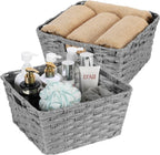 Large Waterproof Wicker Storage Baskets - Set of 2