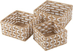 Handwoven Paper Rope Shelf Baskets