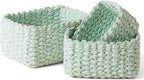 Small Paper Rope Storage Baskets - Set of 3