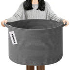 Cesta de manta tejida grande