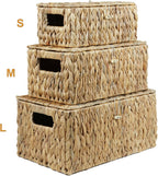 Small Water Hyacinth Basket with Lid