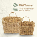 Set of 2 Wicker Hanging Baskets for Organizing