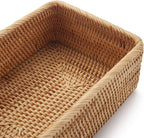 Stackable Rattan Catchall Baskets - Set of 3