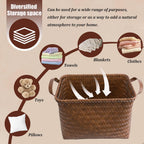 Large Handwoven Laundry Baskets - Set of 4
