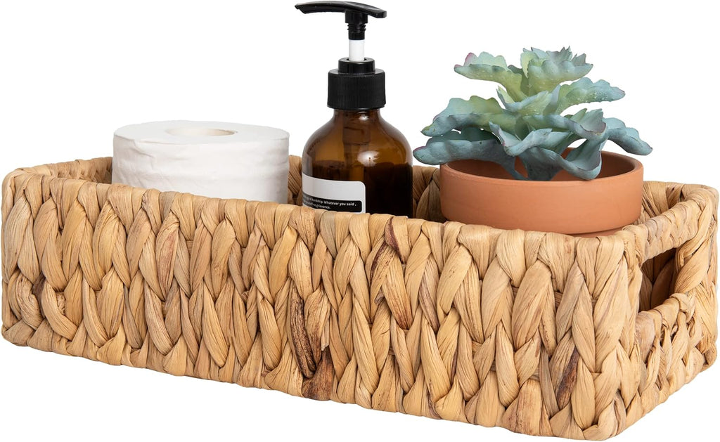 Water Hyacinth Toilet Paper Basket with Handles