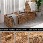 Foldable Water Hyacinth Storage Cubes - Set of 4
