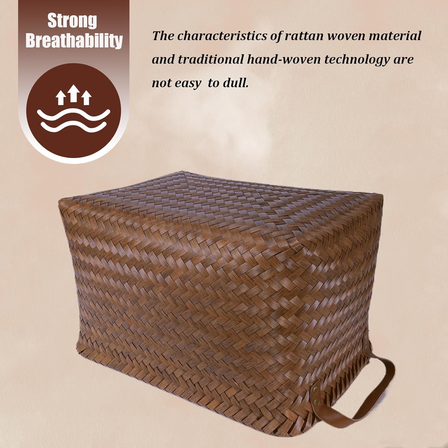 Large Handwoven Laundry Baskets - Set of 4