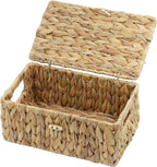 Small Water Hyacinth Basket with Lid