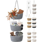 Three-Tier Wall-Mounted Woven Basket