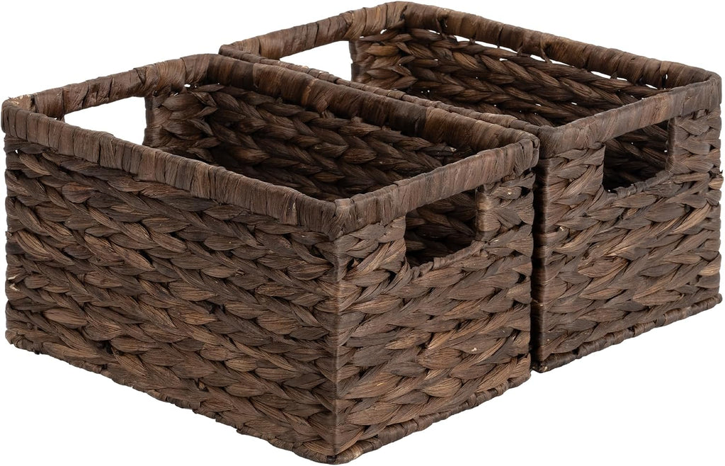 Medium Water Hyacinth Storage Baskets - Set of 2