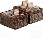 Medium Water Hyacinth Storage Baskets - Set of 2