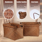Large Handwoven Laundry Baskets - Set of 4