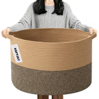 Cesta de manta tejida grande