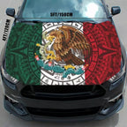 Mexican Flag Aztec Hood Cover