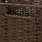Rectangular Woven Paper Rope Storage Basket