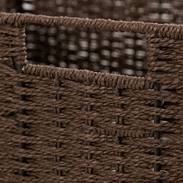 Rectangular Woven Paper Rope Storage Basket