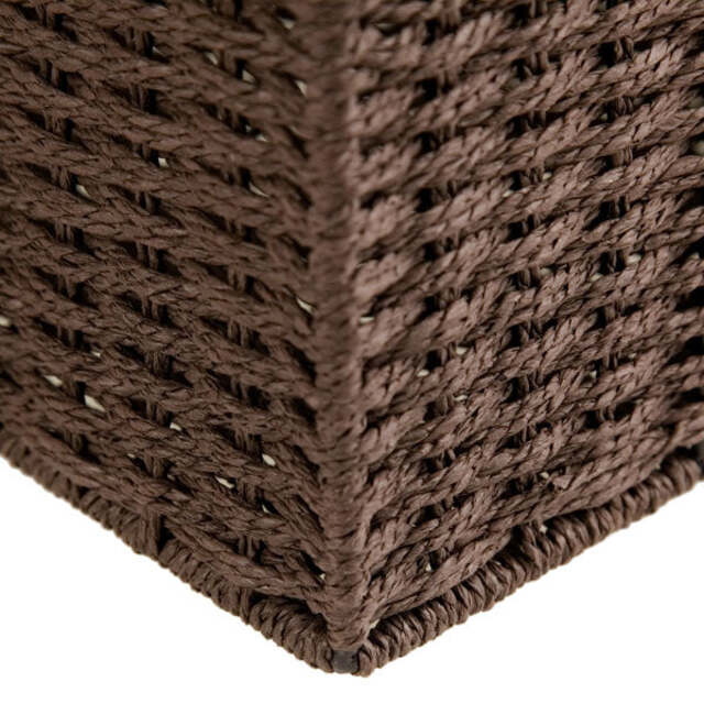 Rectangular Woven Paper Rope Storage Basket