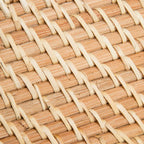 Hand-Woven Natural Rattan Storage Basket - Rectangular Decorative Woven
