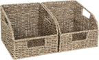 Water Hyacinth Pantry Baskets - Set of 2