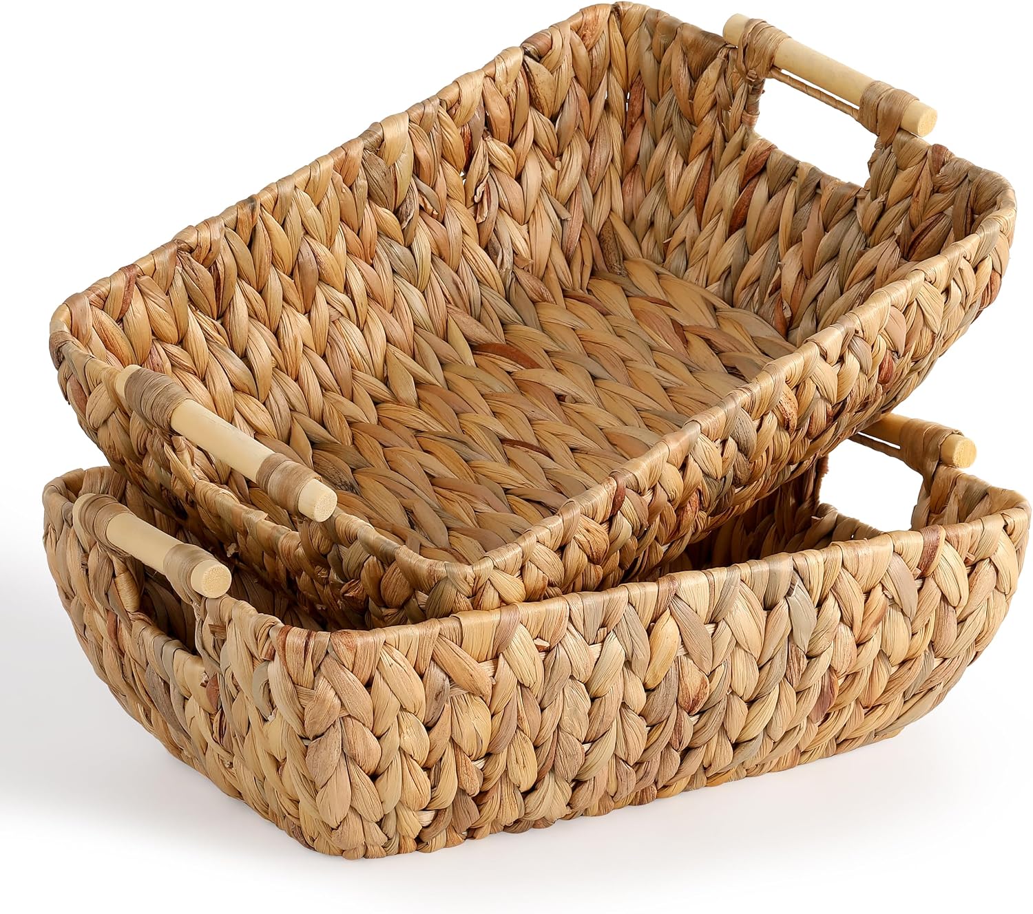 Small Wicker Countertop Baskets - Set of 2