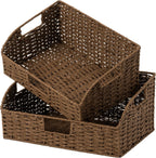 Water Hyacinth Pantry Baskets - Set of 2