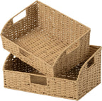 Water Hyacinth Pantry Baskets - Set of 2